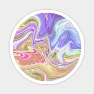 Liquid Marble, Pretty Pastel Magnet